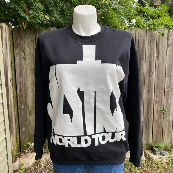 Justin Bieber Justice World Tour Sweatshirt Mens Size Large Long Sleeve Crewneck - Picture 1 of 4